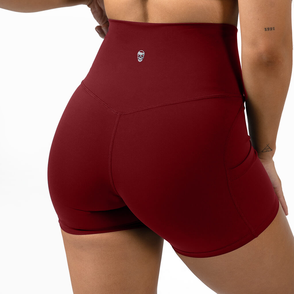 victory shorts red back
